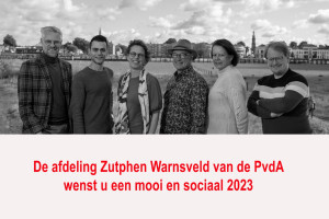 De afdeling Zutphen-Warnsveld wenst u een gezond en sociaal 2023!