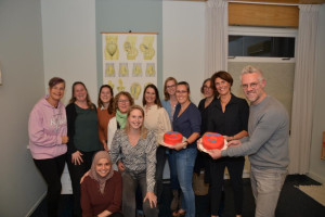 Rode Taart Partij van de Arbeid voor de verloskundigen van Verloskundig samenwerkingsverband Zutphen eo!